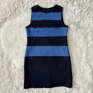 Theory Emanita Colorblock Sleeveless Shift Dress in Blue & Navy, size 4